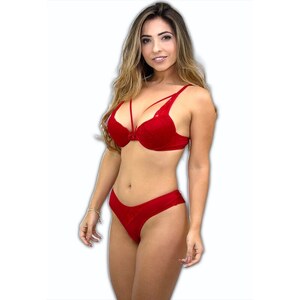 Belle Fascino Moda Ntima Conjunto Lingerie Strappy No Decote