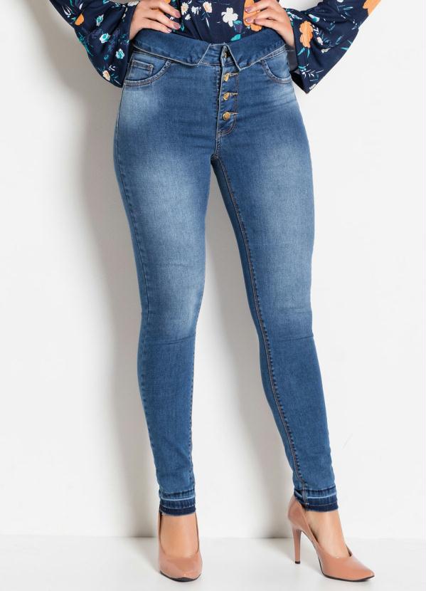 calça jeans cintura baixa sawary