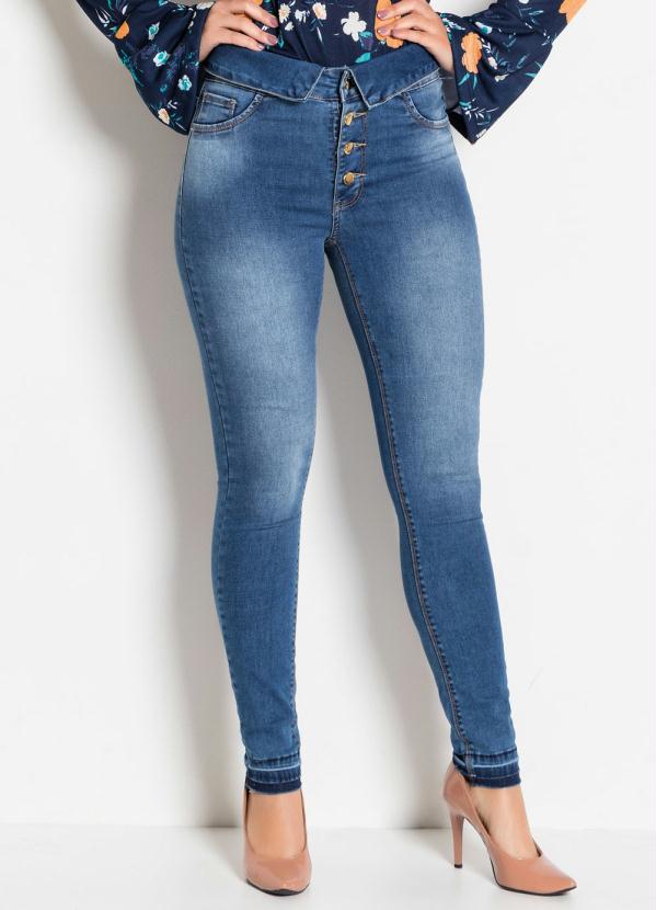 calça jeans sawary cintura baixa