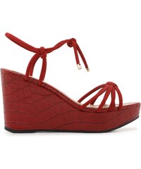 sandalias vermelhas arezzo