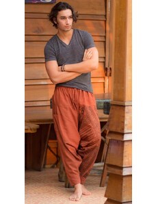 Calça Thai Calça yoga cobre masculina com bolsos e cordão 100% algodão | CalcaThai.com