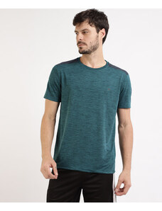 C&A Camiseta Masculina Ace Esportiva Com Recorte Manga Curta Gola Careca Verde