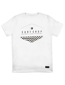 Web Surf Shop - WSS Brasil Camiseta Plus Size Masculina Algodão Prime WSS Brasil Hex Wave White