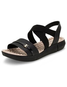 Calçados femininos pretos, de cor única, ortopédicos da loja Clovis.com.br