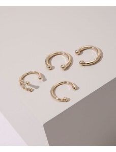 C&A Kit de 4 Anéis Piercing Dourado