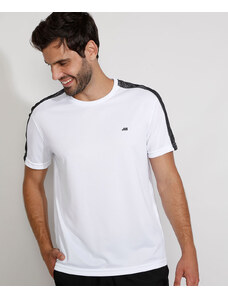 C&A Camiseta Masculina Manga Curta Esportiva Ace Gola Careca com Tela Branca