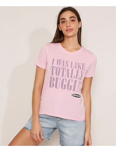 C&A Camiseta As Patricinhas de Beverly Hills Flocada Manga Curta Decote Redondo Lilás