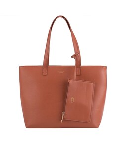 Bolsa Shopping Bag Grande Gabriela Essenciais com Niqueleira Caramelo - U