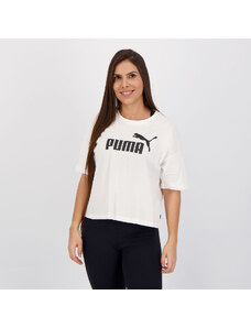 Cropped Puma Ess Logo Feminino Branco