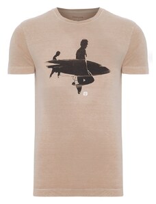Camiseta Osklen Masculina Slim Stone Vintage Surfers Caqui