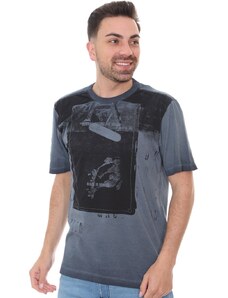 Camiseta John John Masculina RX Stoned Print Azul Índigo