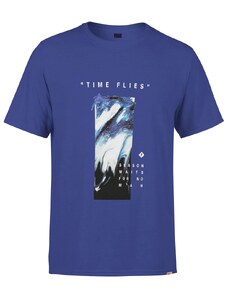 Camiseta Forum Masculina Time Flies Azul Royal