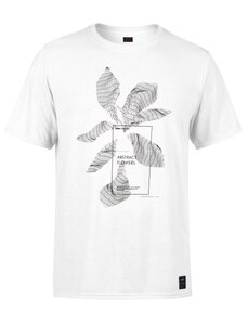 Camiseta Forum Masculina Abstract Flowers Branca