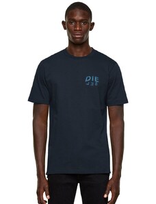 Camiseta Diesel Masculina T-Diegos-N25 Monocolor Azul Marinho