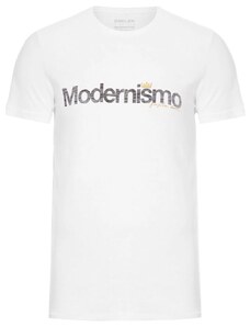 Camiseta Osklen Masculina Slim Rough Modernismo Branca