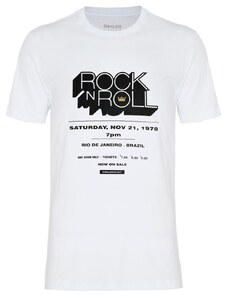 Camiseta Osklen Masculina Vintage Regular Rock Poster Print Branca