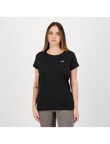 Camiseta Under Armour Heat Gear Feminina Preta e Cinza