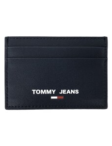 Carteira Tommy Jeans Masculina Porta Cartão Couro Essential CC Holder Azul Marinho