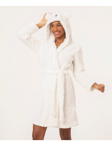C&A roupão de fleece com capuz off white