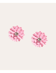 C&A brinco de flor com strass rosa