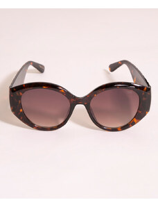 C&A óculos de sol feminino oval tartatuga yessica marrom