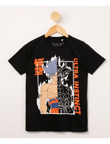 Camiseta Infantil Estampa Dragon Ball Z - Tam 5 a 14 Anos Bege