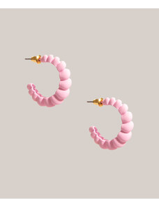 C&A brinco de argola em relevo rosa
