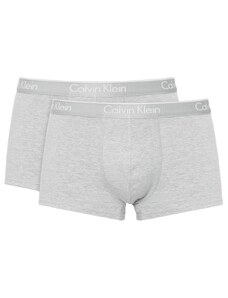 Cuecas Calvin Klein Brief Cotton Print Cinza Mescla Pack 2UN
