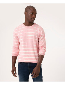 C&A suéter básico de tricô listrado rosê
