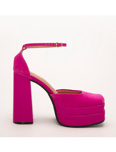 C&A Sapato meia pata salto alto grosso vizzano pink