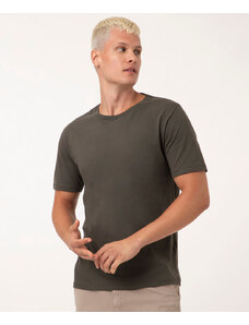 C&A camiseta básica de algodão manga curta - VERDE MILITAR