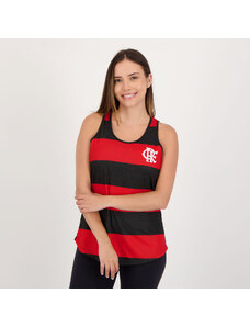 Braziline Regata Flamengo Droop Feminino Preta e Vermelha
