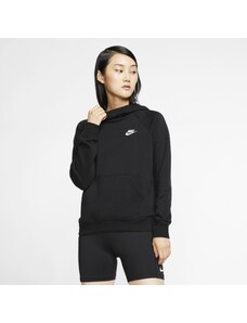 nike essentials polyknit zip up moletom com capuz in black