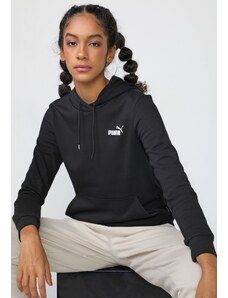 nike mini swoosh oversized cropped zip through moletom com capuz in black