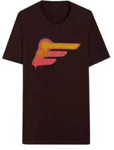 Camiseta Ellus Masculina Cotton Fine Burn Classic Logo Marrom Escuro