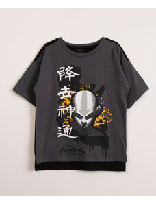 C&A camiseta infantil de algodão avatar cinza mescla escuro