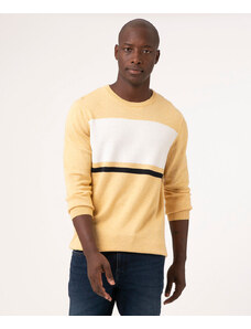 C&A suéter de tricô com listras amarelo