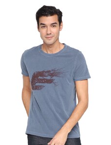 Camiseta Ellus Masculina Washed Easa Branches Classic Azul Escuro