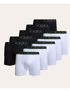C&A kit 10 cuecas boxer com elástico duomo multicor