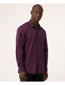 C&A camisa de tricoline quadriculada manga longa roxo