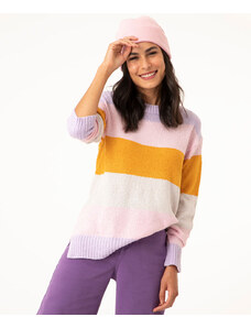C&A suéter de tricot chenille listrado colorido