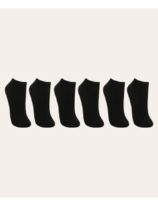 C&A kit 6 pares de meia invisível ace preto
