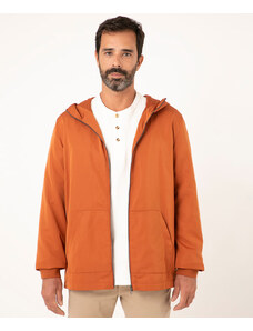 C&A jaqueta de nylon com capuz laranja médio