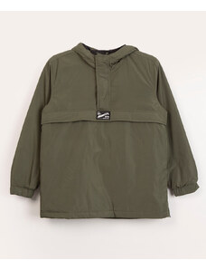 C&A jaqueta infantil com capuz verde militar