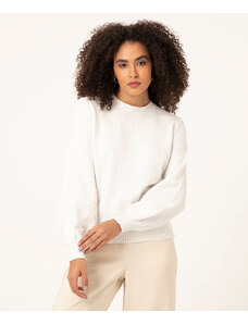 C&A suéter de tricô com bolinhas off white