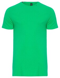 Camiseta Replay Masculina Basic Crewneck Logo Verde