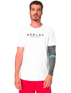 Camiseta Replay Masculina Milano Branca