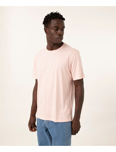 C&A camiseta básica em algodão peruano pima rosa claro
