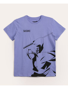 C&A camiseta infantil manga curta sasuke naruto roxa