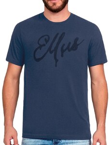 Camiseta Ellus Masculina Classic Manual Script Azul Marinho
